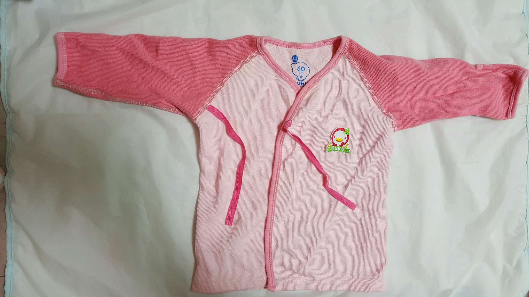 售～全新 PUKU藍色企鵝秋冬厚款寶寶嬰兒棉質紗布衣  60cm  $39