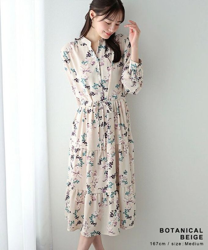 日本 BLUE EAST - [人氣款]簡約抽繩收腰長袖洋裝-撞色袖-黑 (一般長)