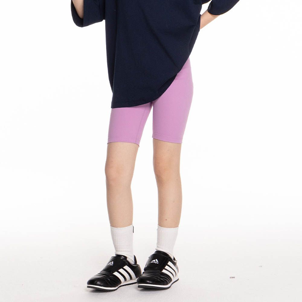 專為兒童設計彈力五分瑜珈褲/鯊魚褲-粉色