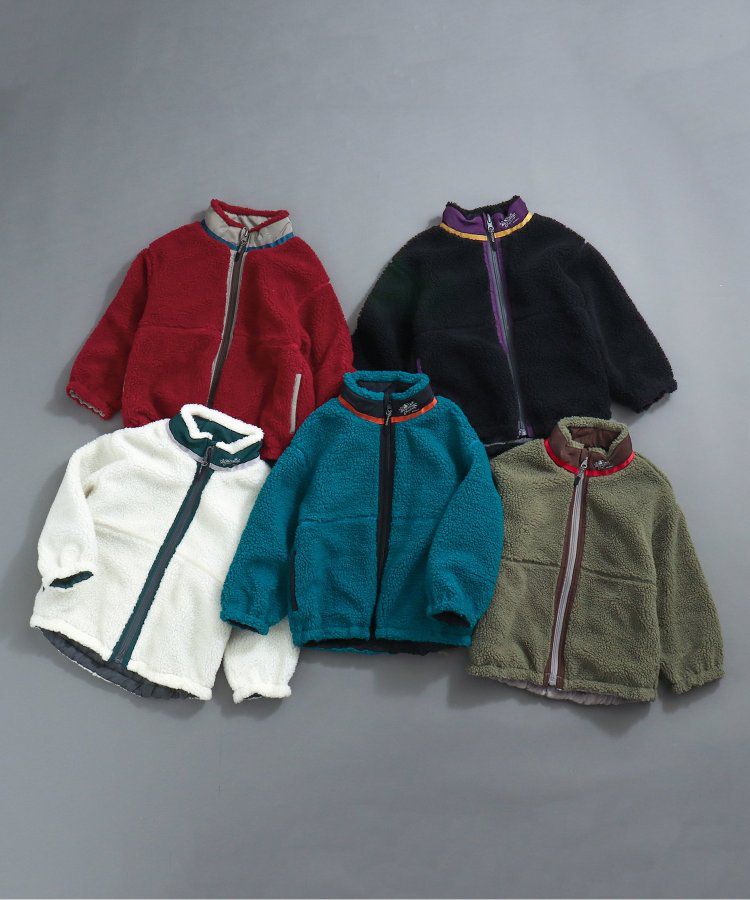 日本 BREEZE - 異材質雙面穿帥氣感外套-黑