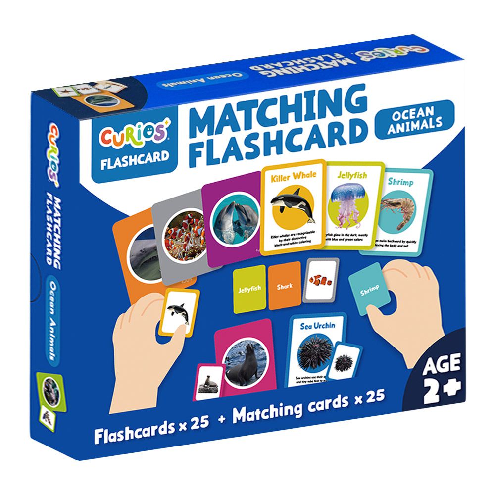 英文配對認知遊戲卡-海洋生物