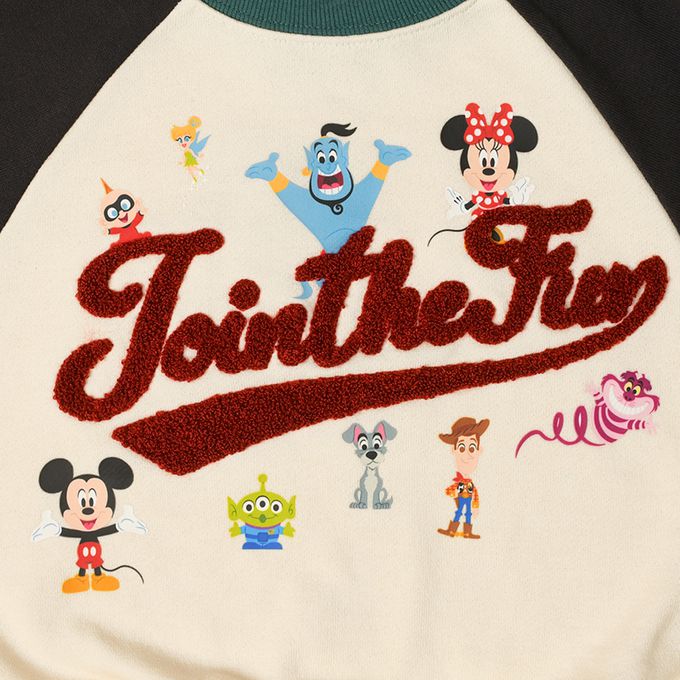 akachan honpo - 連肩袖休閒上衣-迪士尼-黑色