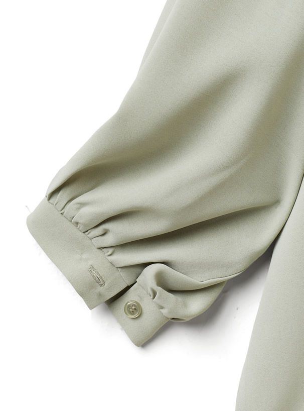 日本 GRL - 慵懶風傘狀寬鬆雪紡襯衫/外套-白