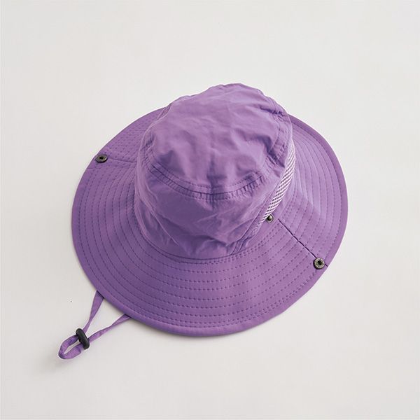 日本 b-ROOM - 抗UV側邊網眼百搭遮陽帽-淺灰 (50-54cm)