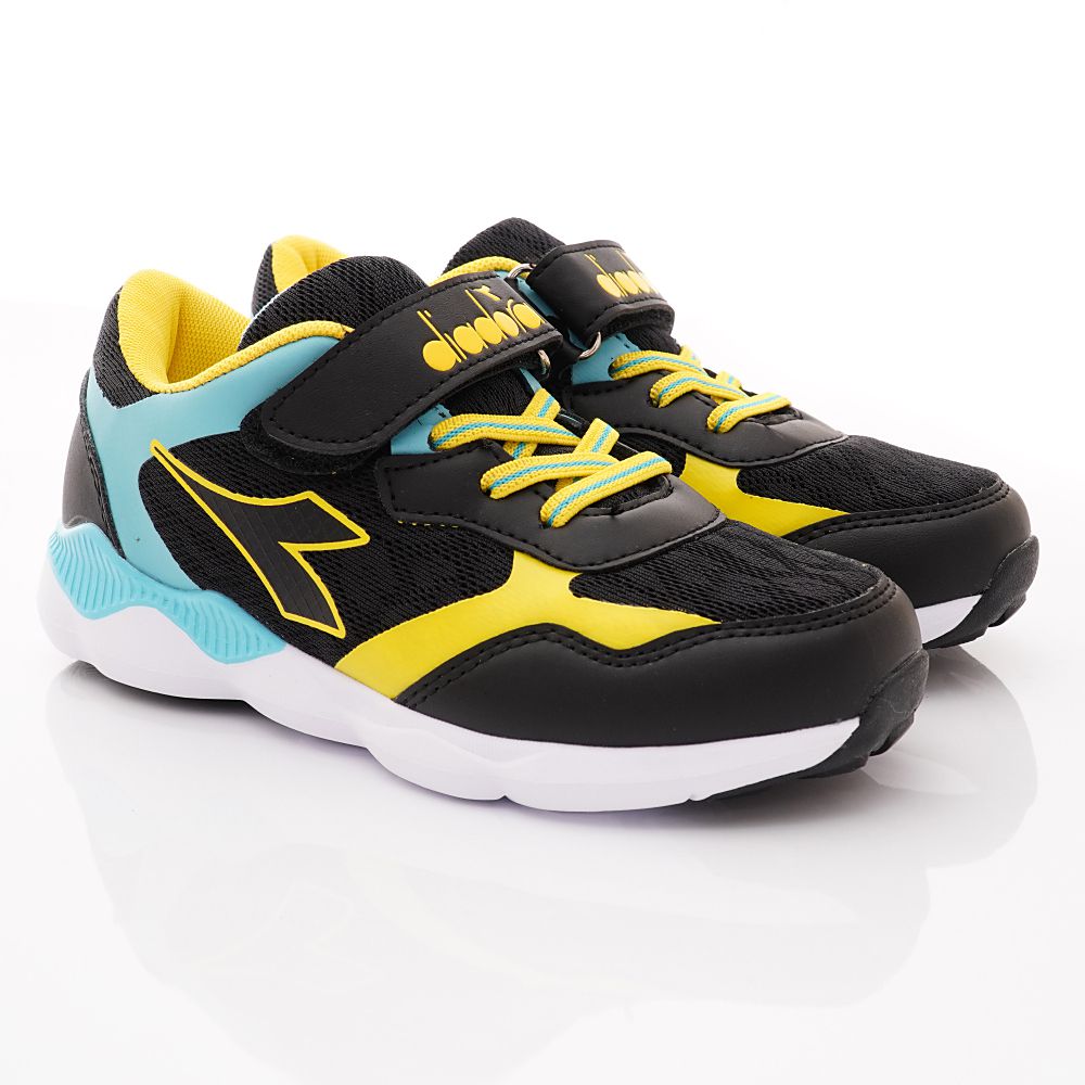 DIADORA - 春夏新品義式競速運動潮流鞋款(大童段)-黑黃