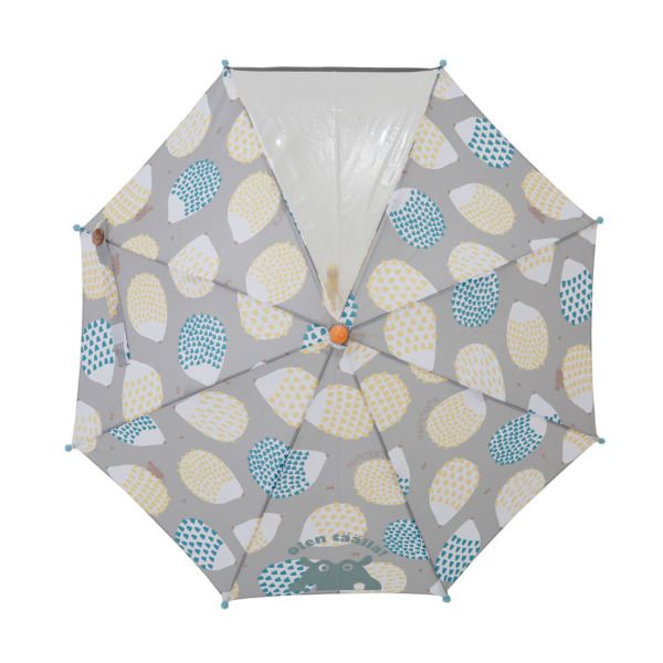 日本 kukka hippo - 兒童單片透明直傘-萌萌刺蝟