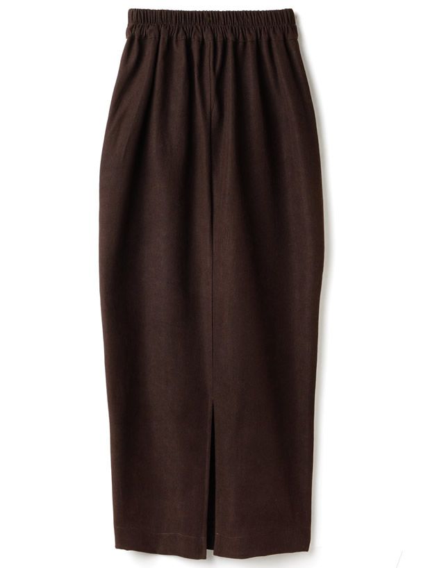 日本 GRL - 復古毛呢感修身鉛筆裙-淺米杏