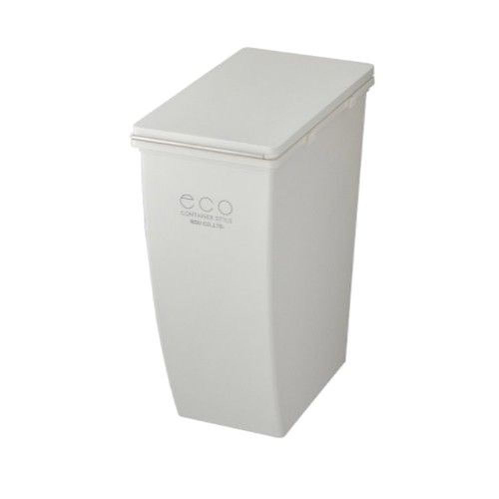 日本 eco container style - 簡約造型垃圾桶-白色-21L