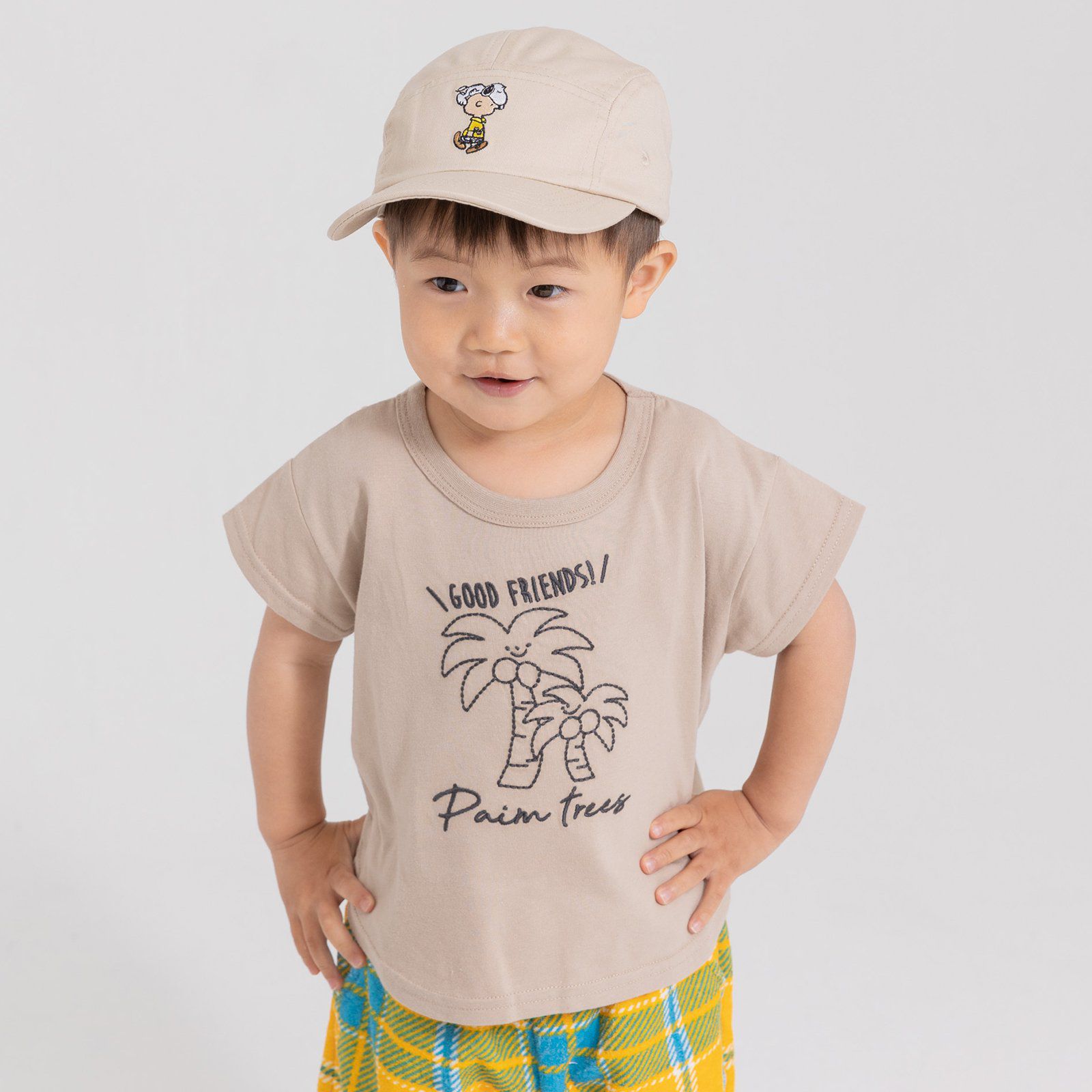 日本 Chil2 - 維他命色刺繡印花短袖上衣-大嘴鳥-橘紅