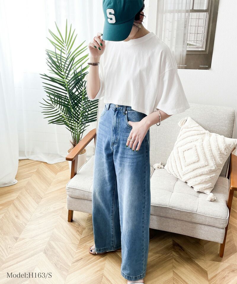 日本 Classical Elf - 熱銷必收！純棉厚磅顯瘦美腳寬褲-海軍藍