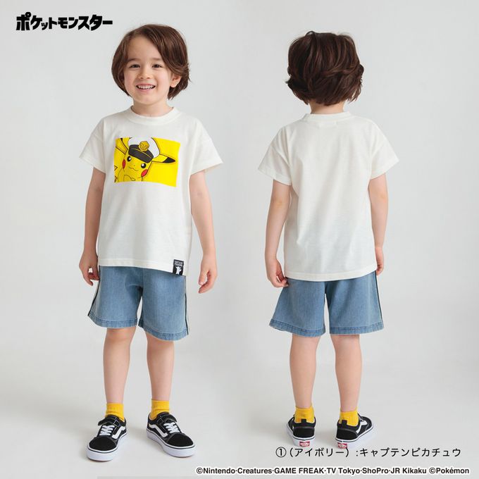 日本 BRANSHES - [限量]寶可夢印花短袖上衣-仙子伊布-粉紅