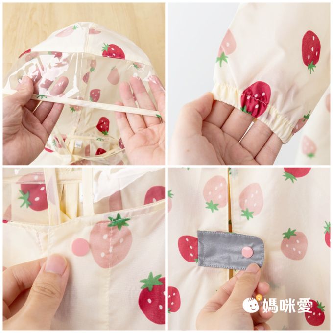 akachan honpo - 雨衣-草莓-象牙白色