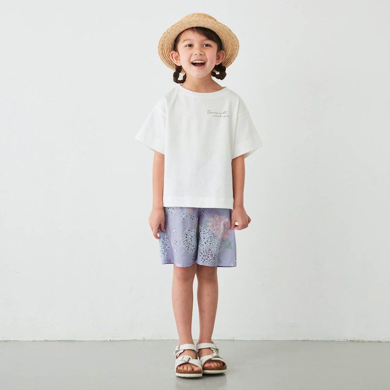 日本千趣會 - GITA 可當短褲2 WAY穿法的夏日甚平-鯊魚-水藍