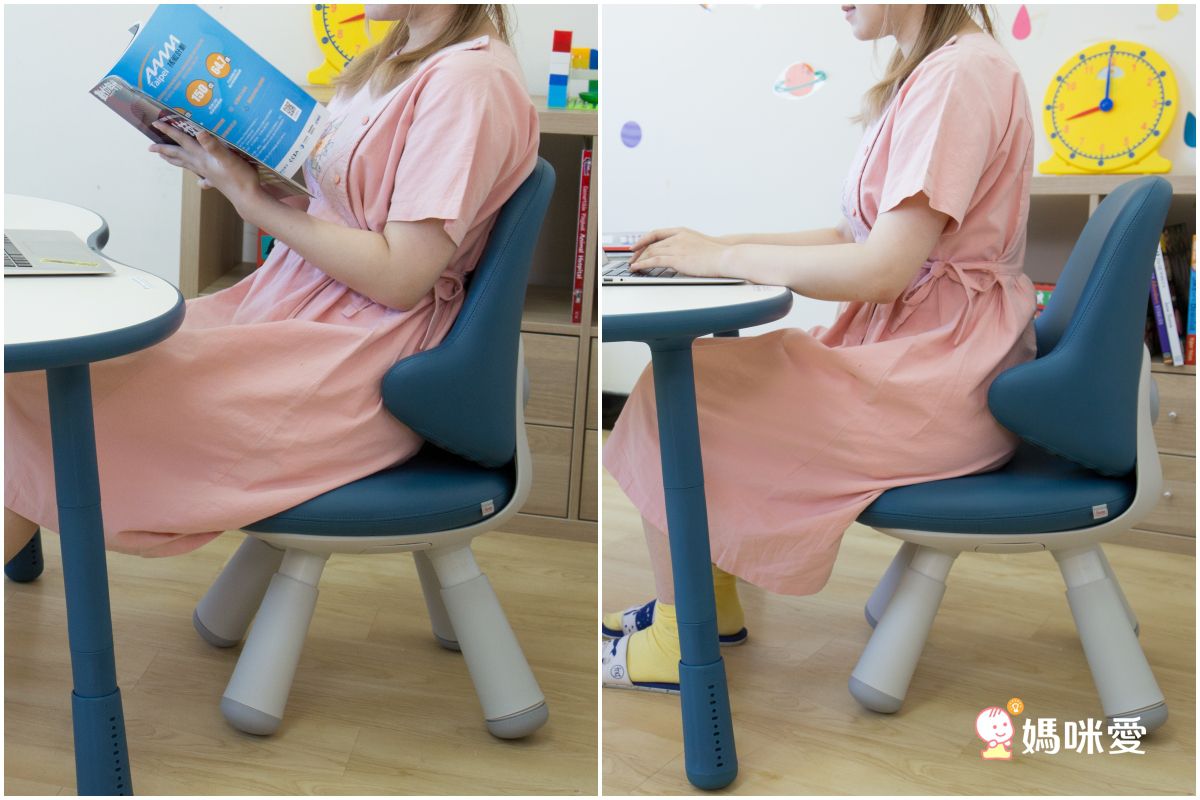 iloom怡倫家居 - Wing Kids 成長學童椅(全皮革)/成長椅-靜謐藍