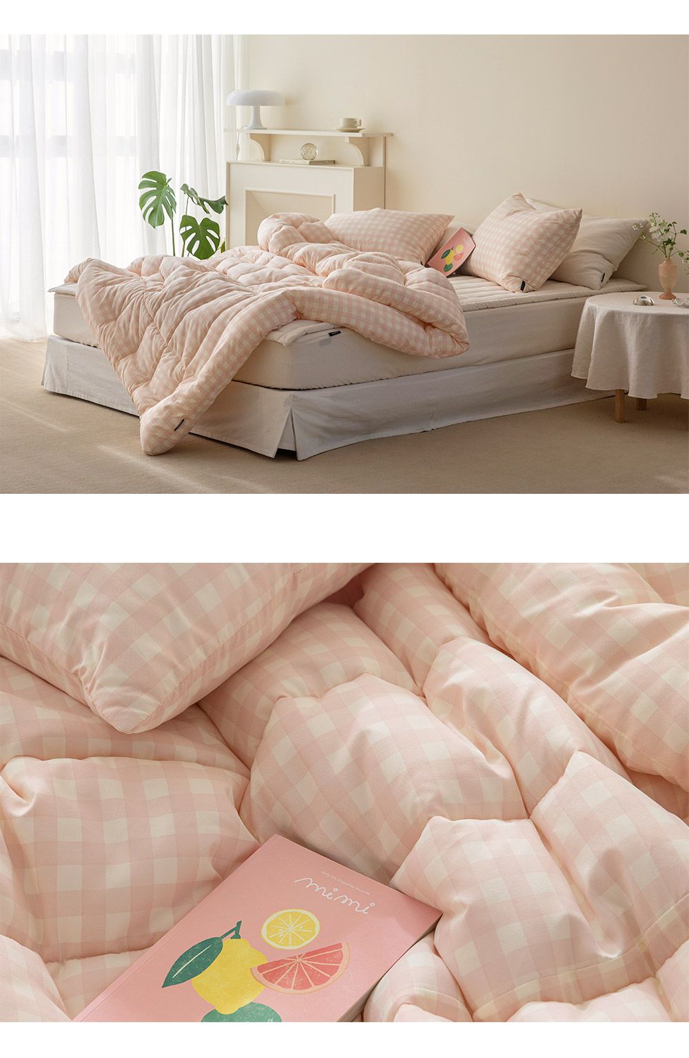 韓國 Maatila - 可水洗超細纖維桃皮感棉被-草莓果凍