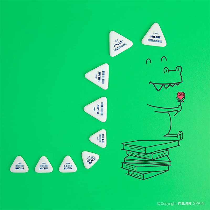 MILAN - 經典三角暢銷橡皮擦4045_小(6入組)