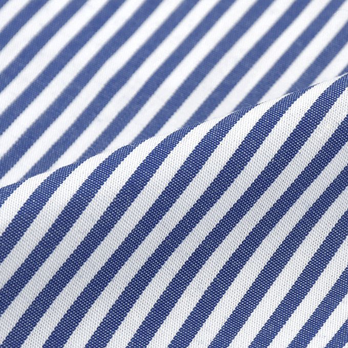 akachan honpo - 長袖襯衫 直條紋-附針織領帶-深藍色