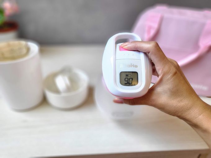 AcoMo - 粉旅3件組-PS3旅行組 PS III 90秒可攜式奶瓶奶嘴消毒器 -粉-(90秒殺菌器+750ML環保水杯+媽媽包)-粉 (3件組)-850g