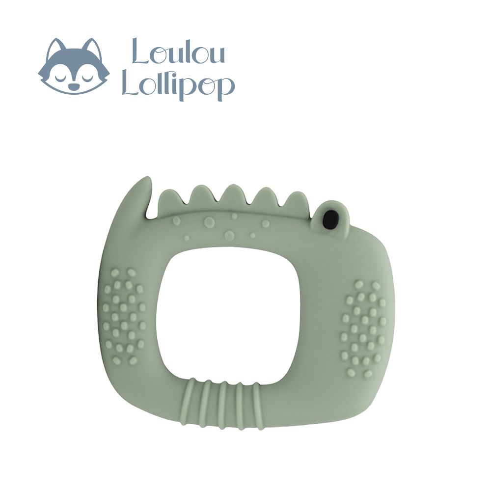 可愛造型矽膠固齒器-微笑鱷魚