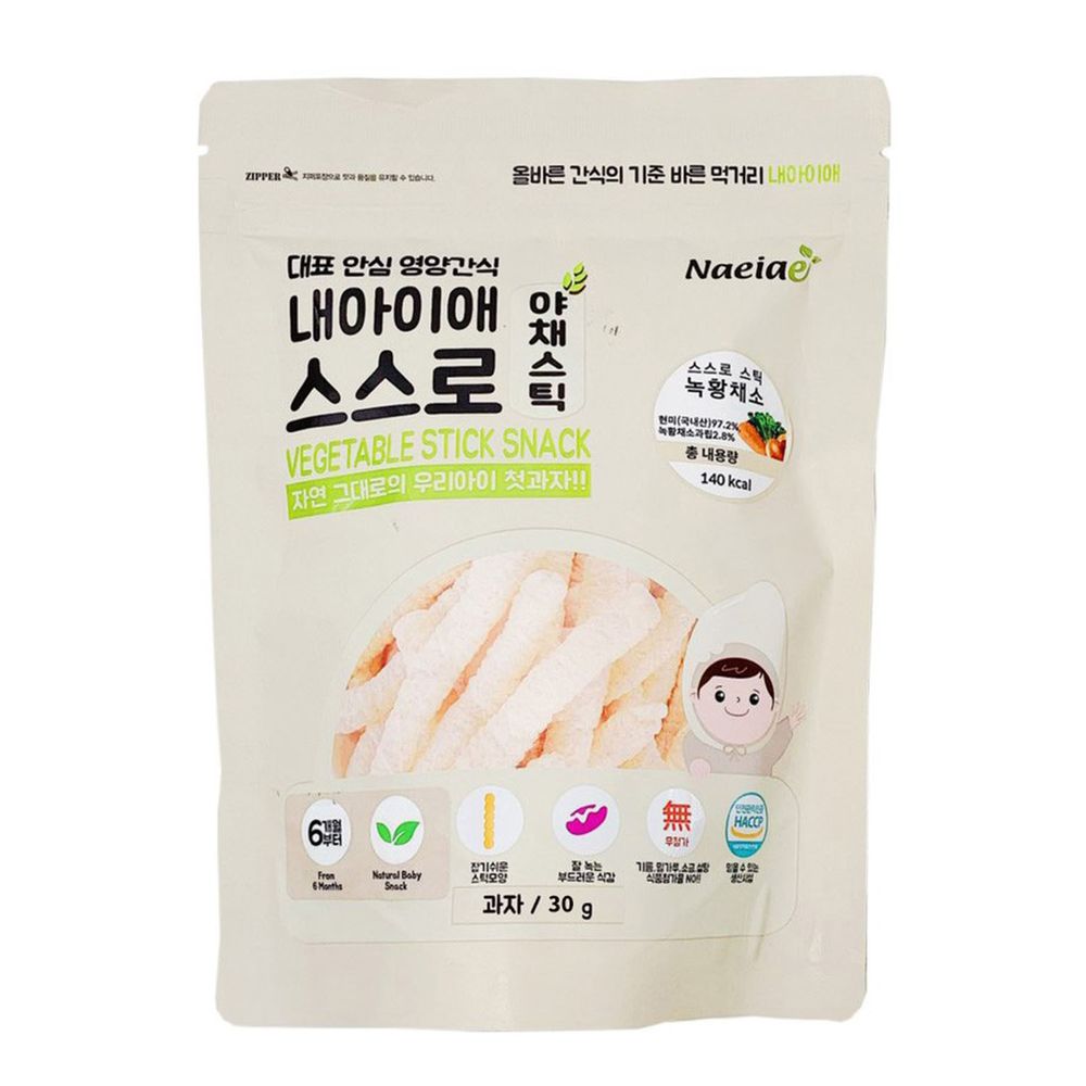 Naeiae - 韓國米棒-菠菜紅蘿蔔綜合-建議6個月以上適吃-30g