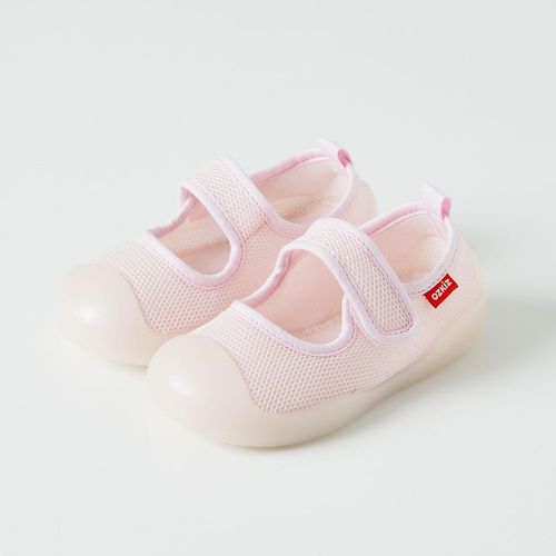 韓國 OZKIZ - 腳尖加強防護洞洞兒童沙灘鞋/戲水鞋-淡粉紅