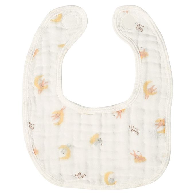 akachan honpo - 6層棉紗圍兜3件組-白色 (70~95cm)