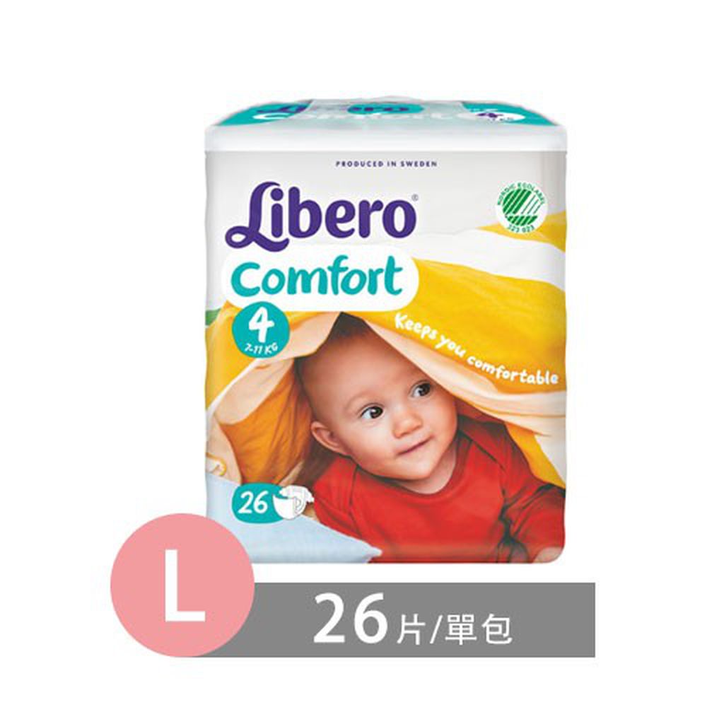 麗貝樂 Libero - 黏貼式嬰兒紙尿褲-4號 (L [7~11kg])-26片/包
