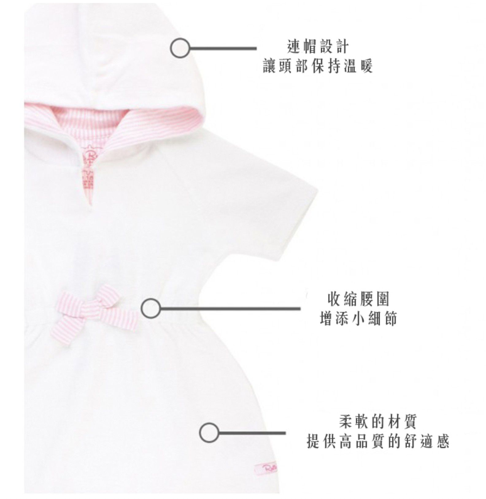 美國 RuffleButts - 兒童游泳罩衫/浴巾-小天使