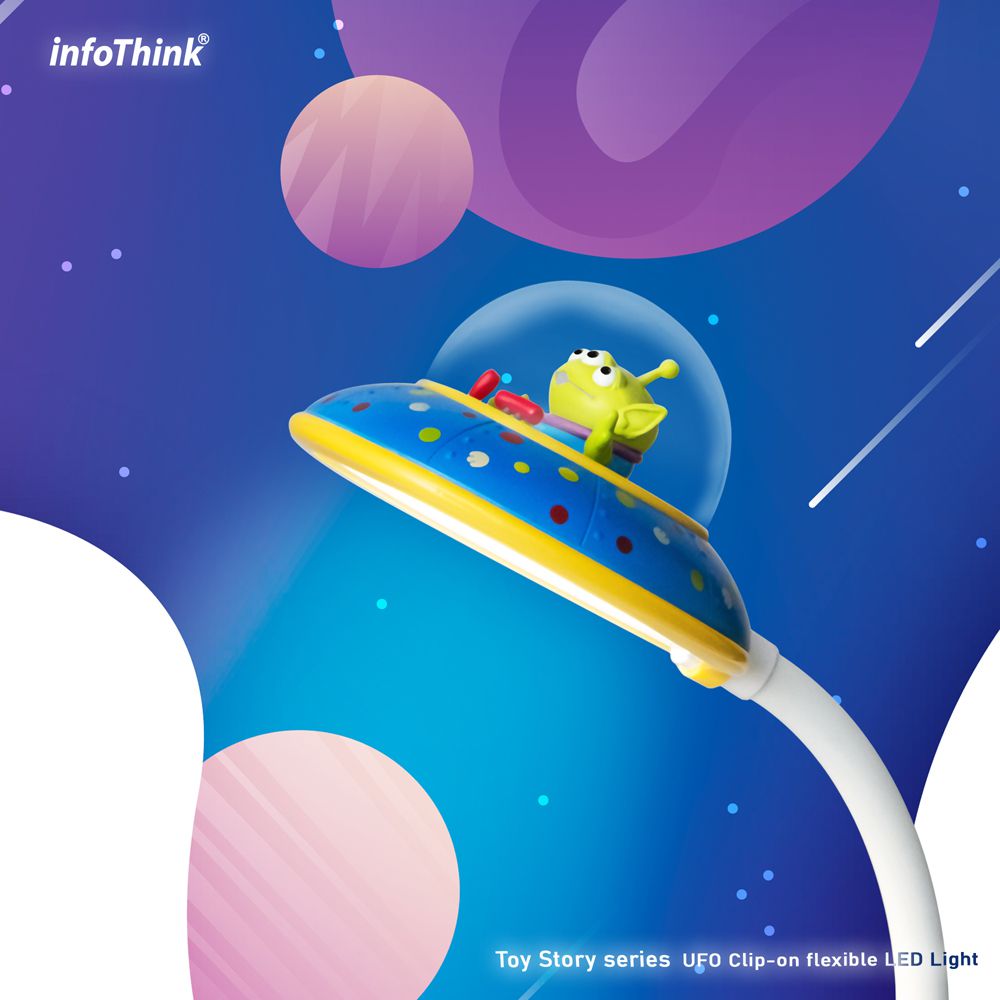 Infothink - 三眼怪系列 USB充電LED任意彎飛碟燈