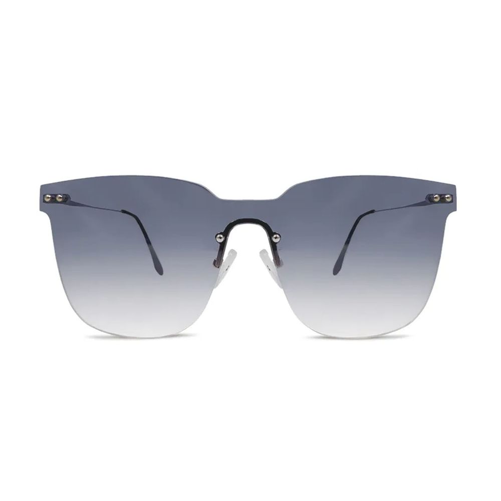ALEGANT - 眉型無框設計果凍藍漸層墨鏡│UV400太陽眼鏡