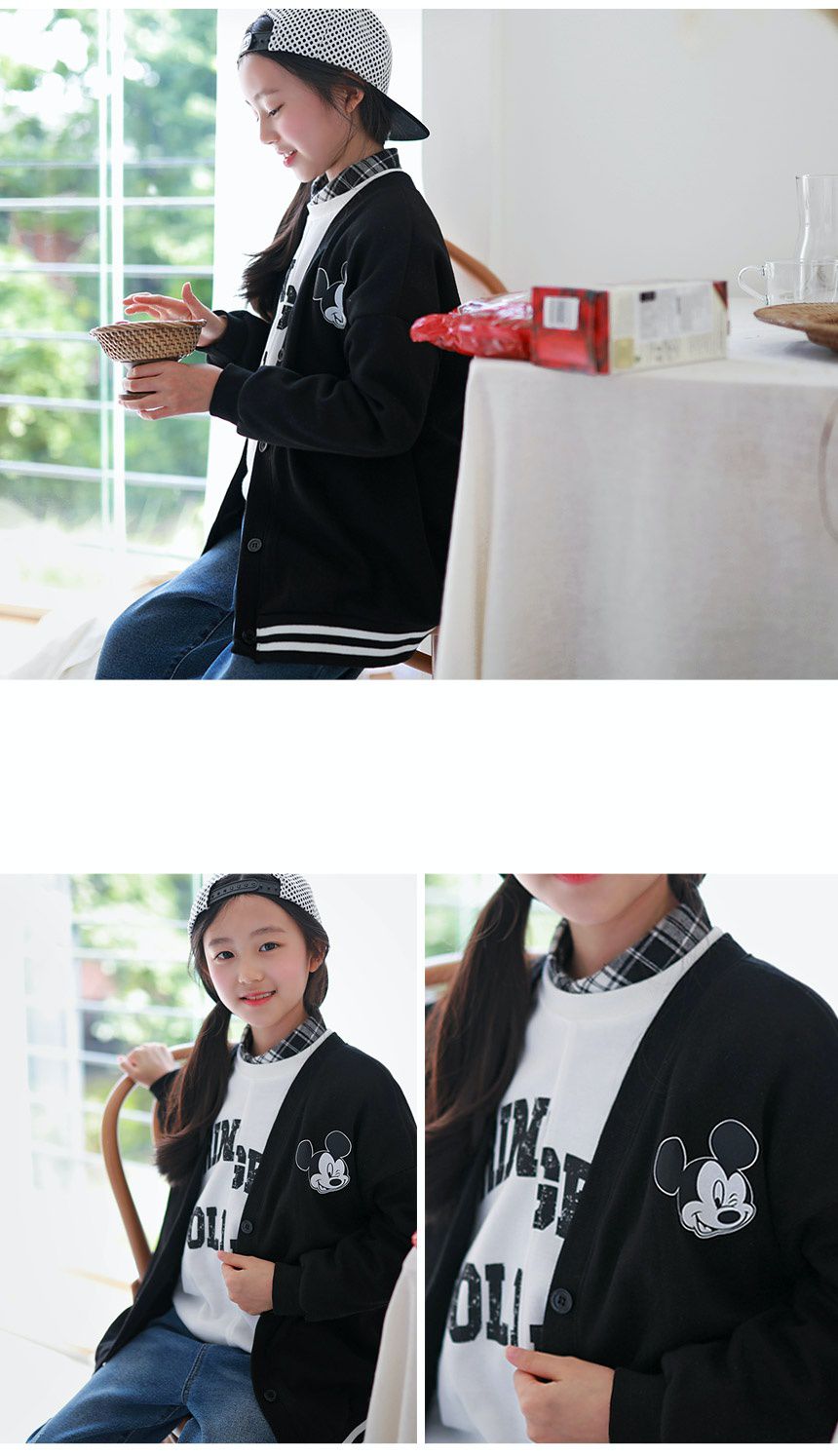 韓國 J KIDS - 黑色米奇針織衫