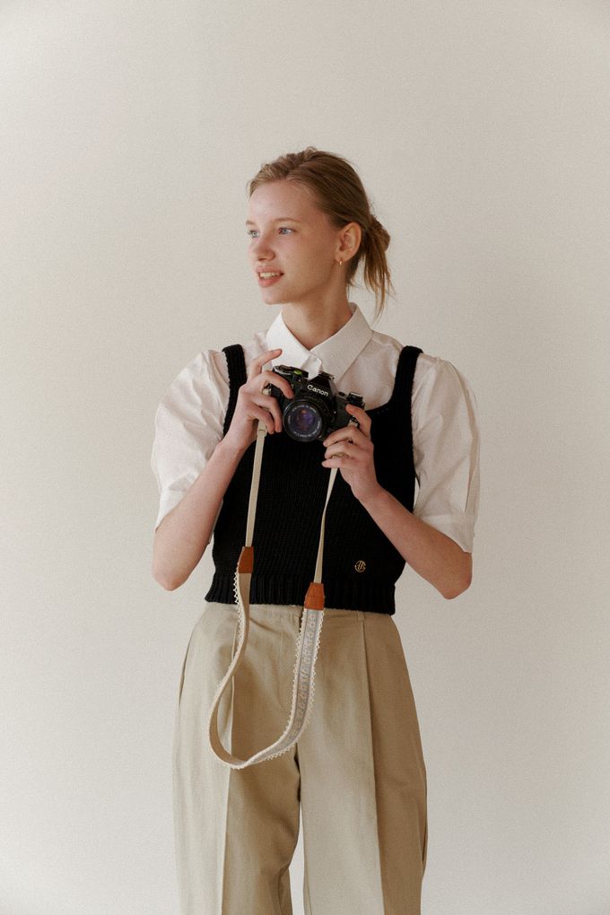 韓國女裝連線 - 高雅公主袖翻領襯衫-象牙白 (FREE)