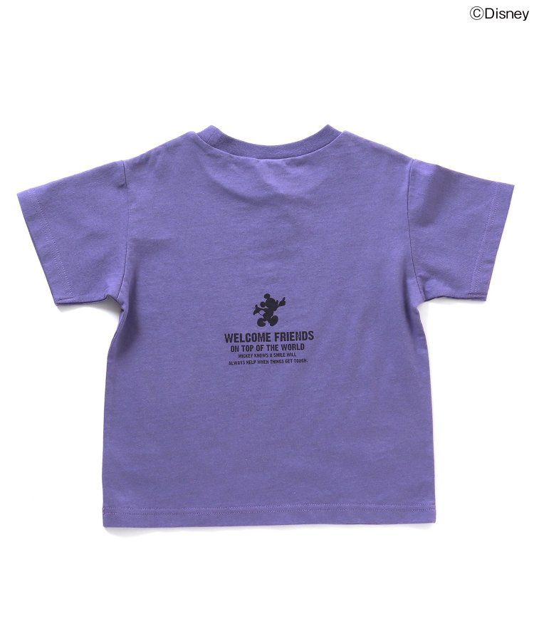 日本 BREEZE - 迪士尼聯名 印花短袖上衣-旅行郵票-紫色高飛狗