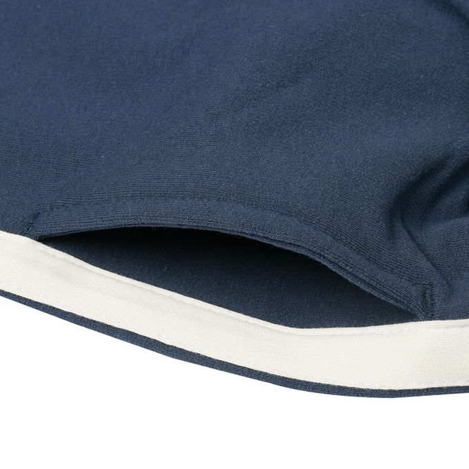 akachan honpo - 側邊拼接褲-深藍色