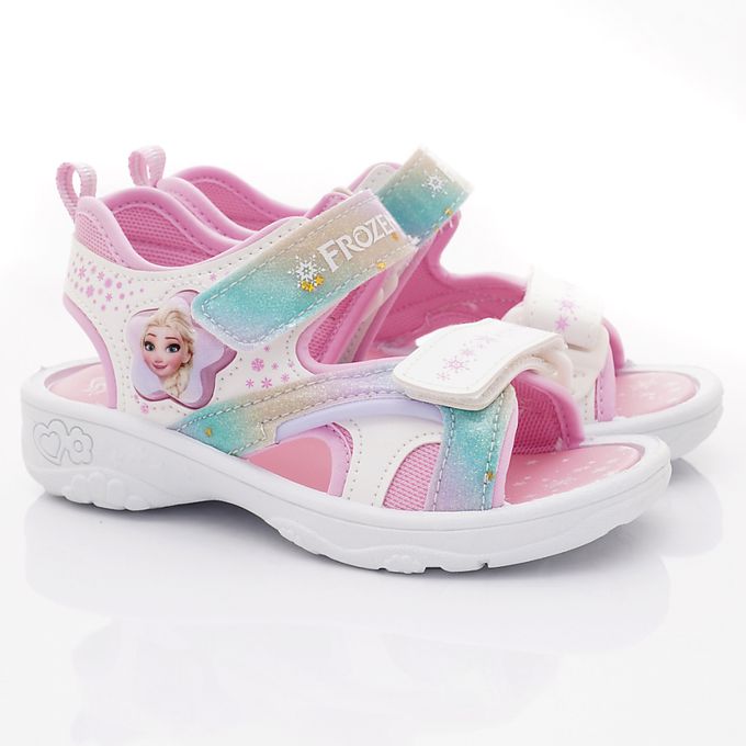 冰雪奇緣 - 冰雪奇緣電燈涼鞋-FNKT37129白(中小童)-涼鞋-白