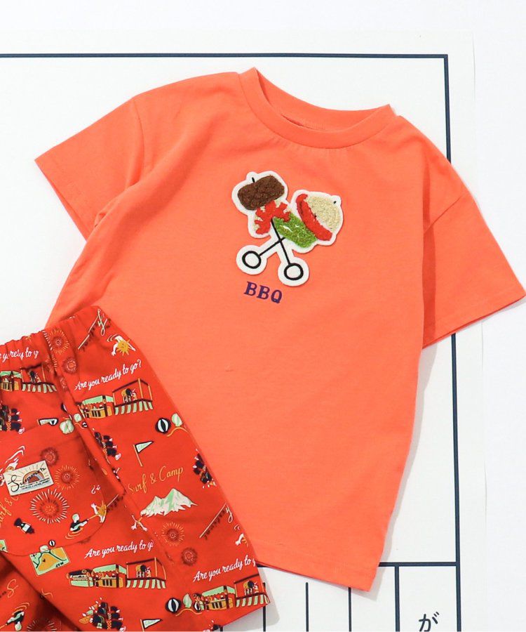 日本 BREEZE - 暑假來了立體印花短袖上衣-甲蟲-撞色袖黃