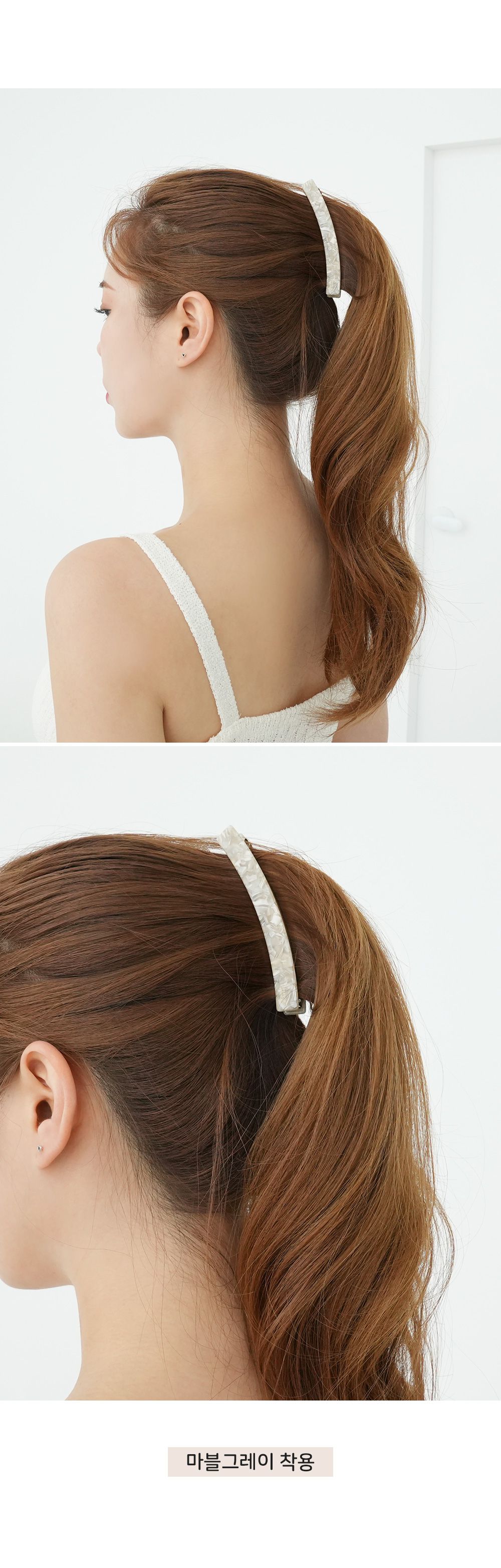 韓國 Soo&Soo - 正韓製CREATION FRANCE扣式髮夾-黑