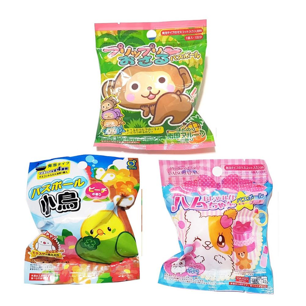 紐西蘭 TAURUS - 日本進口-玩具入浴球/泡澡球-可愛動物組(款式隨機,內附玩具公仔)-(TAURUS代理商進口商品)