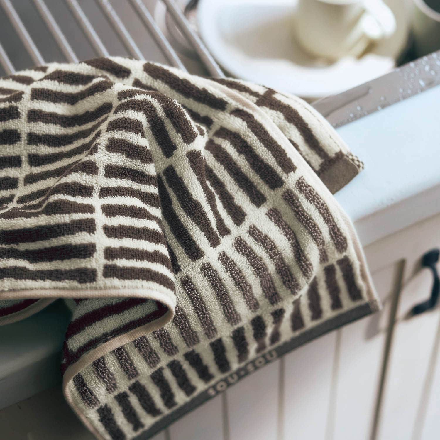 SOU·SOU - 日本製抗菌加工今治廚房毛巾-灰 (22x72cm)