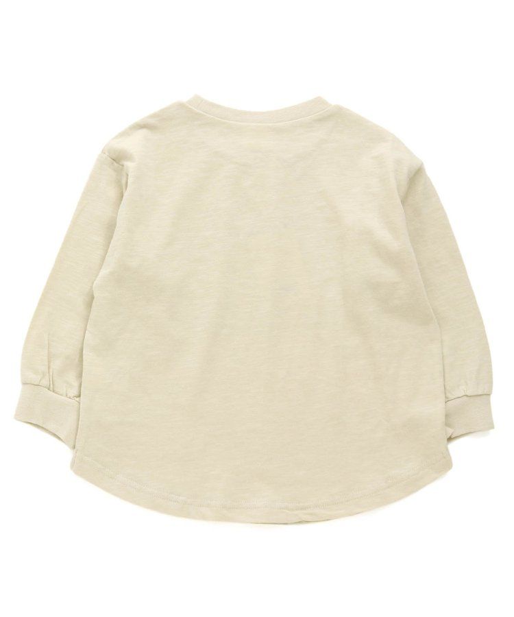 日本 BREEZE - [品牌週年限定]印花長袖上衣-打招呼-炭灰