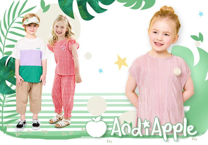 韓國 AndiApple - 銀色字母印短袖套裝-fresh-灰藍