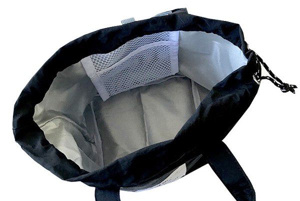 日本代購 - 抽繩束口保溫保冷便當袋-格紋-寶貝藍 (27x19×16cm)