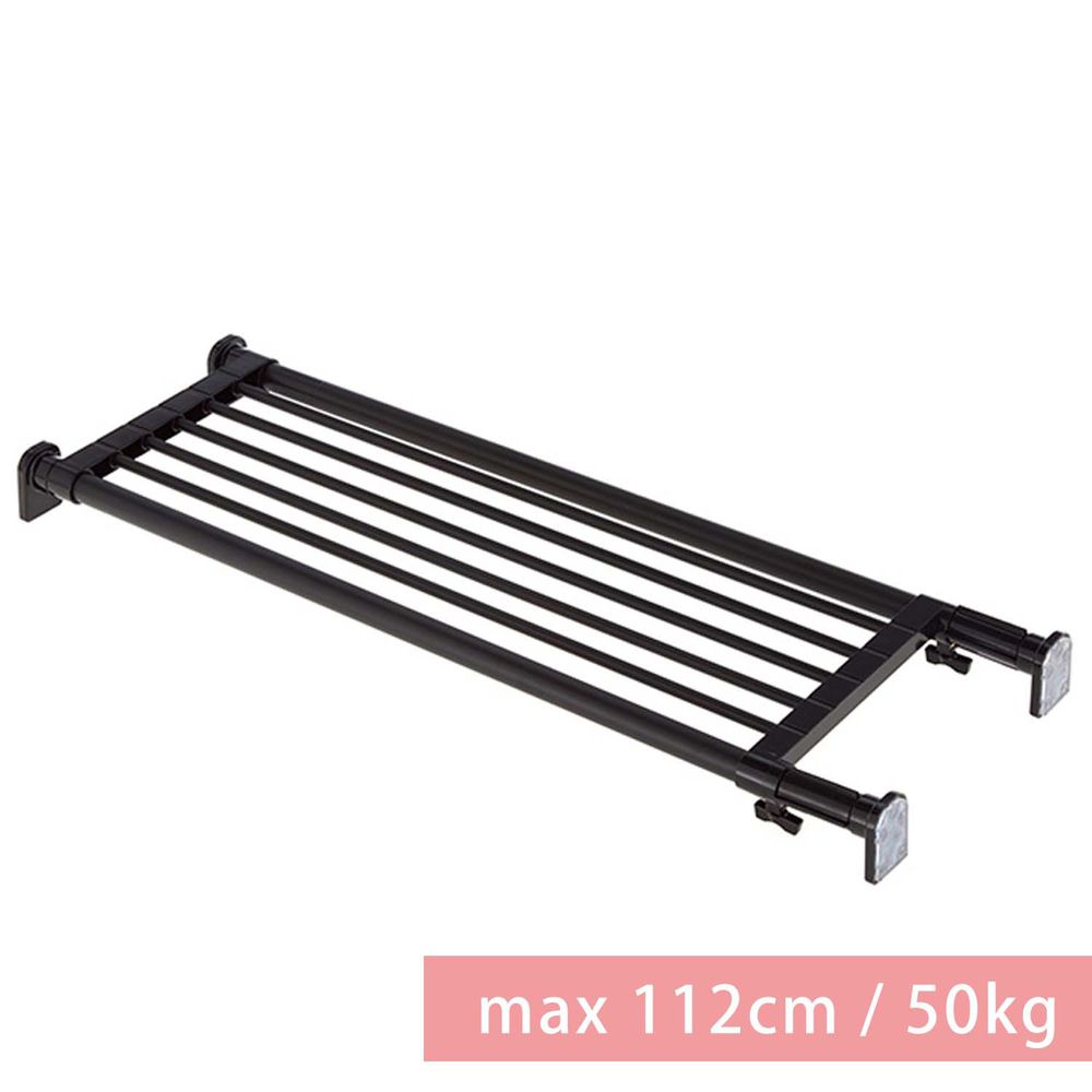 日本平安伸銅 - [層架款] 黑桿獨立腳伸縮桿層架-TAI-1B ( max 112cm / 50kg )