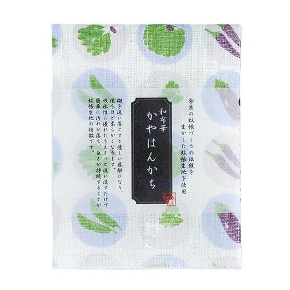 日本代購 - 【和布華】日本製奈良五重紗手帕-蔬菜 (30x26cm)