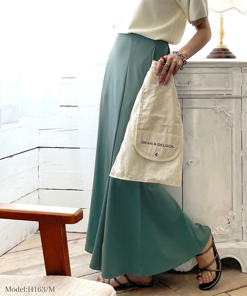 日本 Classical Elf - 百搭質感彈性修身魚尾裙-灰藍