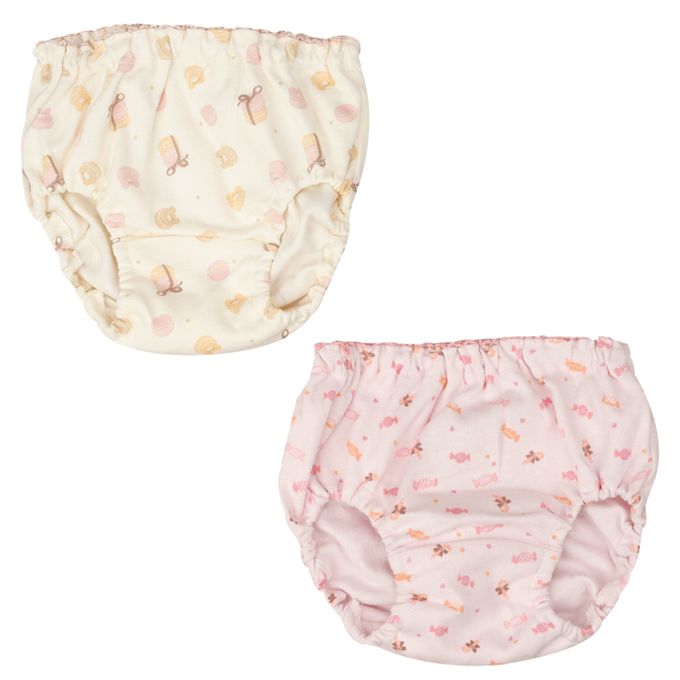 akachan honpo - 內褲2件組-馬卡龍/糖果-白色