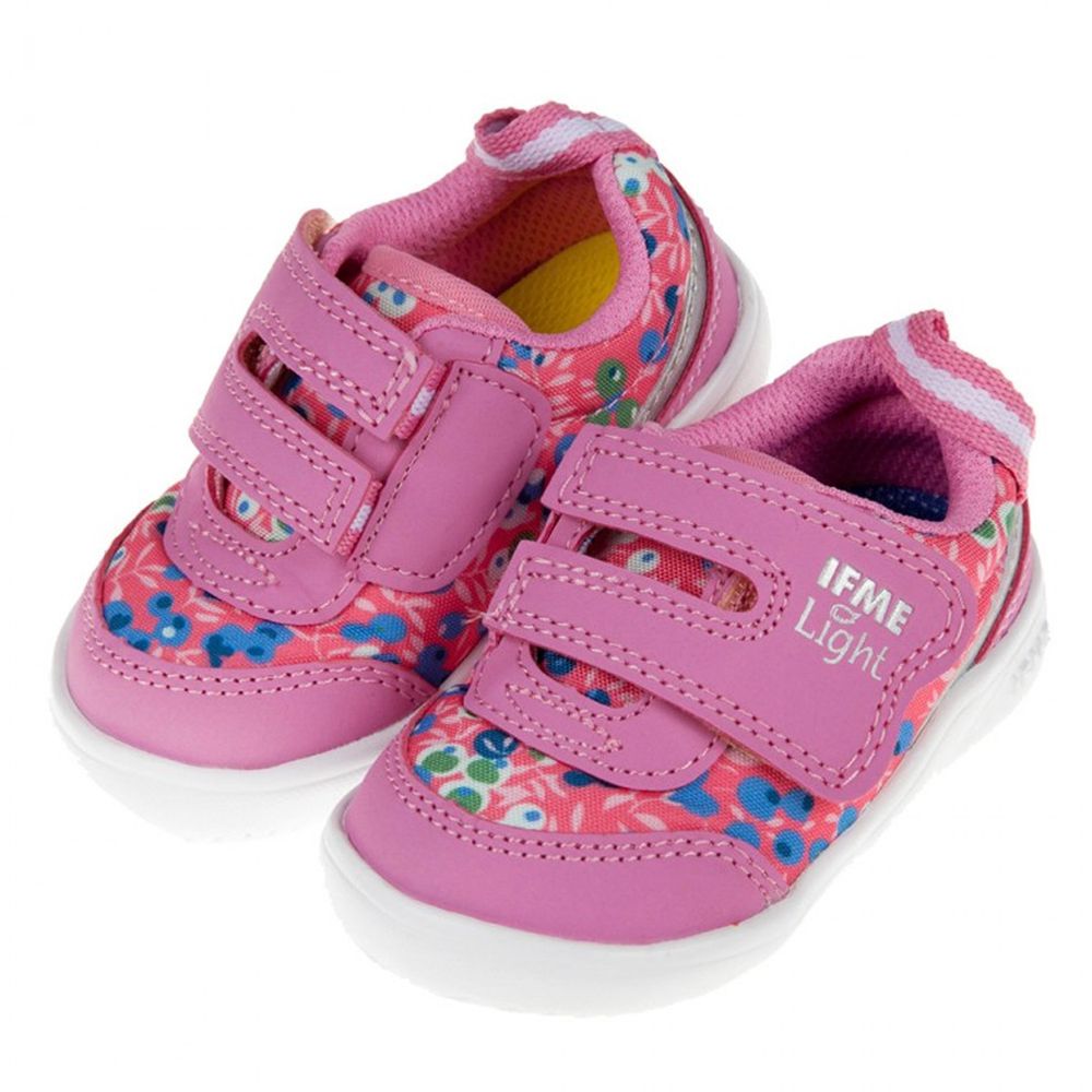 日本IFME - 日本IFME童趣印花桃紅超輕量寶寶機能學步鞋