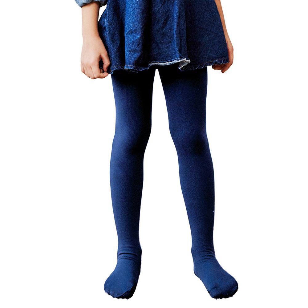 GIAT - 兒童暖力守護內刷毛褲襪(褲襪款)-深藍