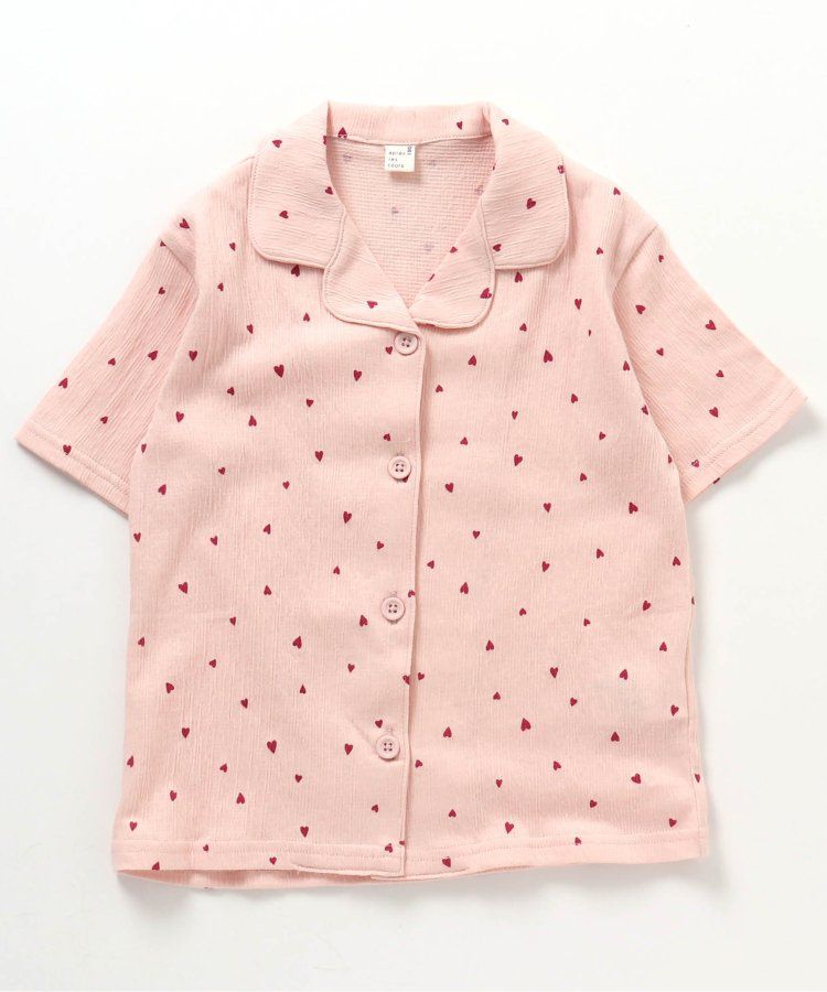 日本 apres les cours - 楊柳天竺棉夢幻感成套短袖家居服-小花-象牙白