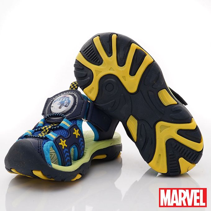 POLI護趾電燈涼鞋-POKT34086藍(中小童段)-涼鞋-藍